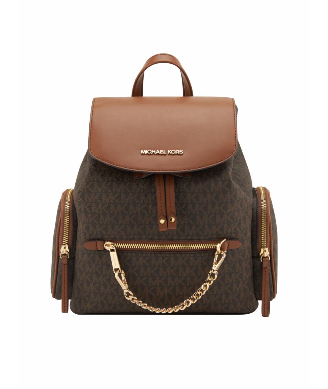 MICHAEL KORS Коричневый кожаный рюкзак, фото 1