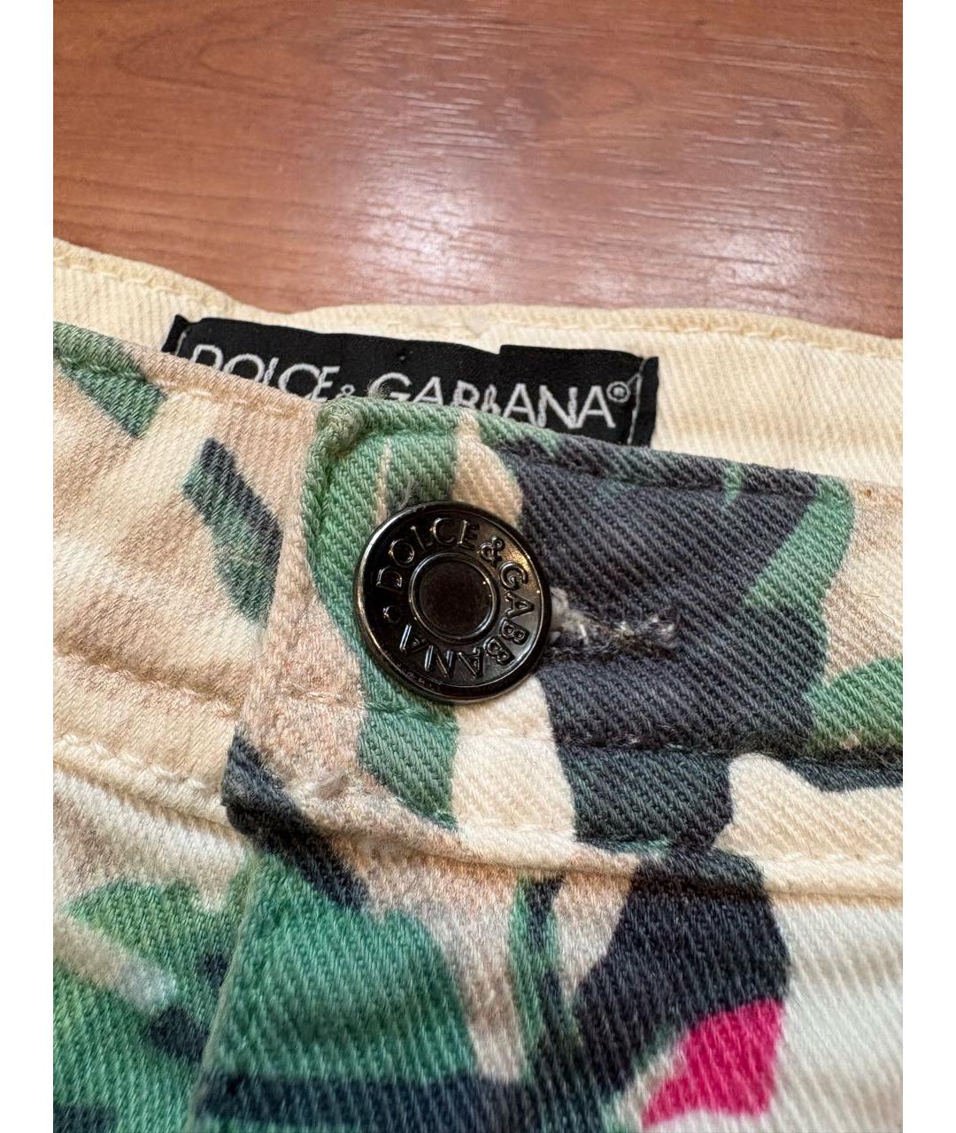 DOLCE&GABBANA Мульти хлопко-эластановые шорты, фото 5
