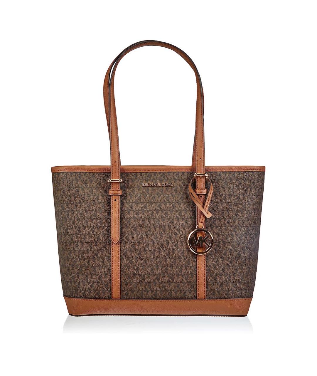 MICHAEL KORS Коричневая кожаная сумка тоут, фото 1
