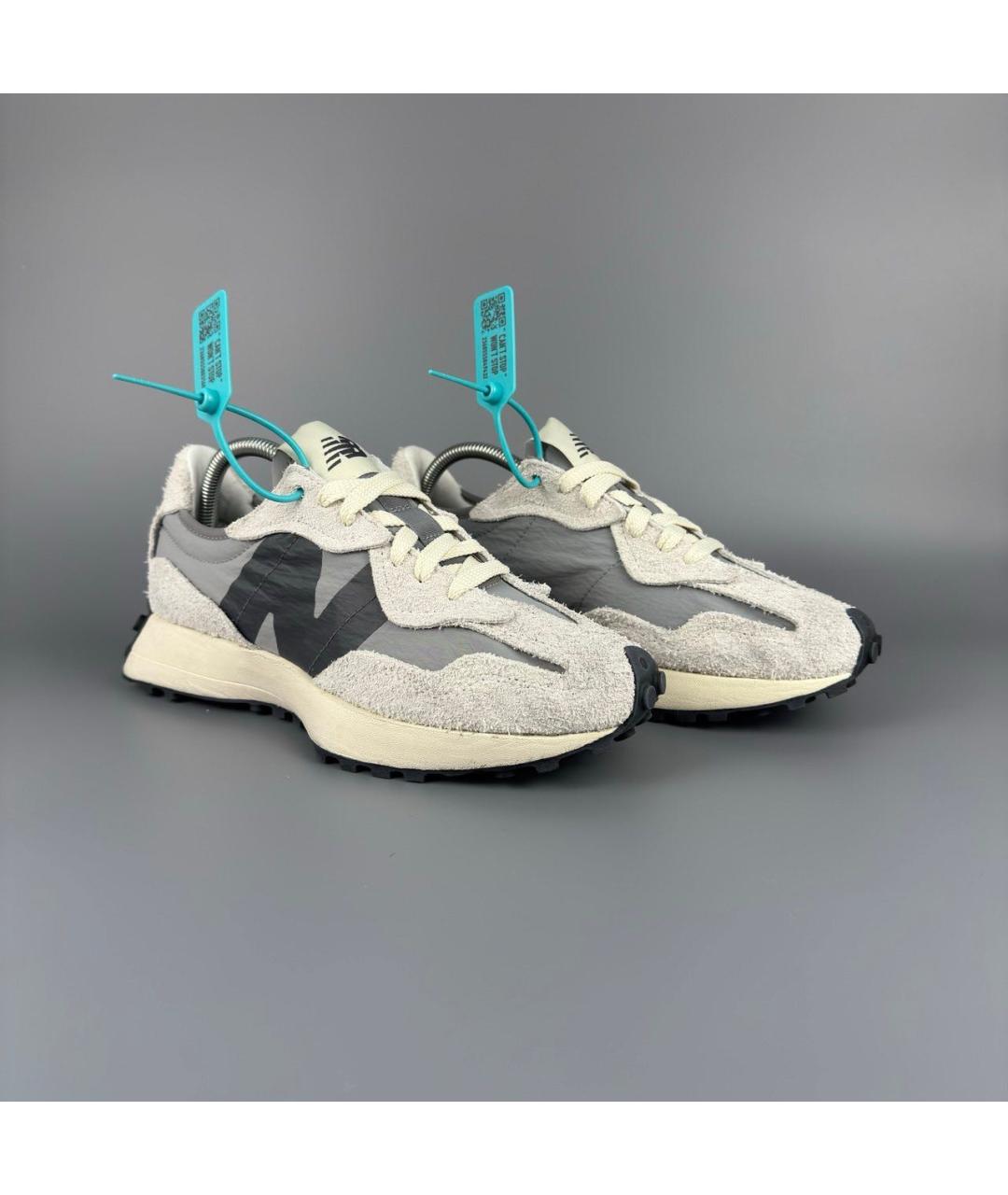 NEW BALANCE Серые замшевые низкие кроссовки / кеды, фото 2