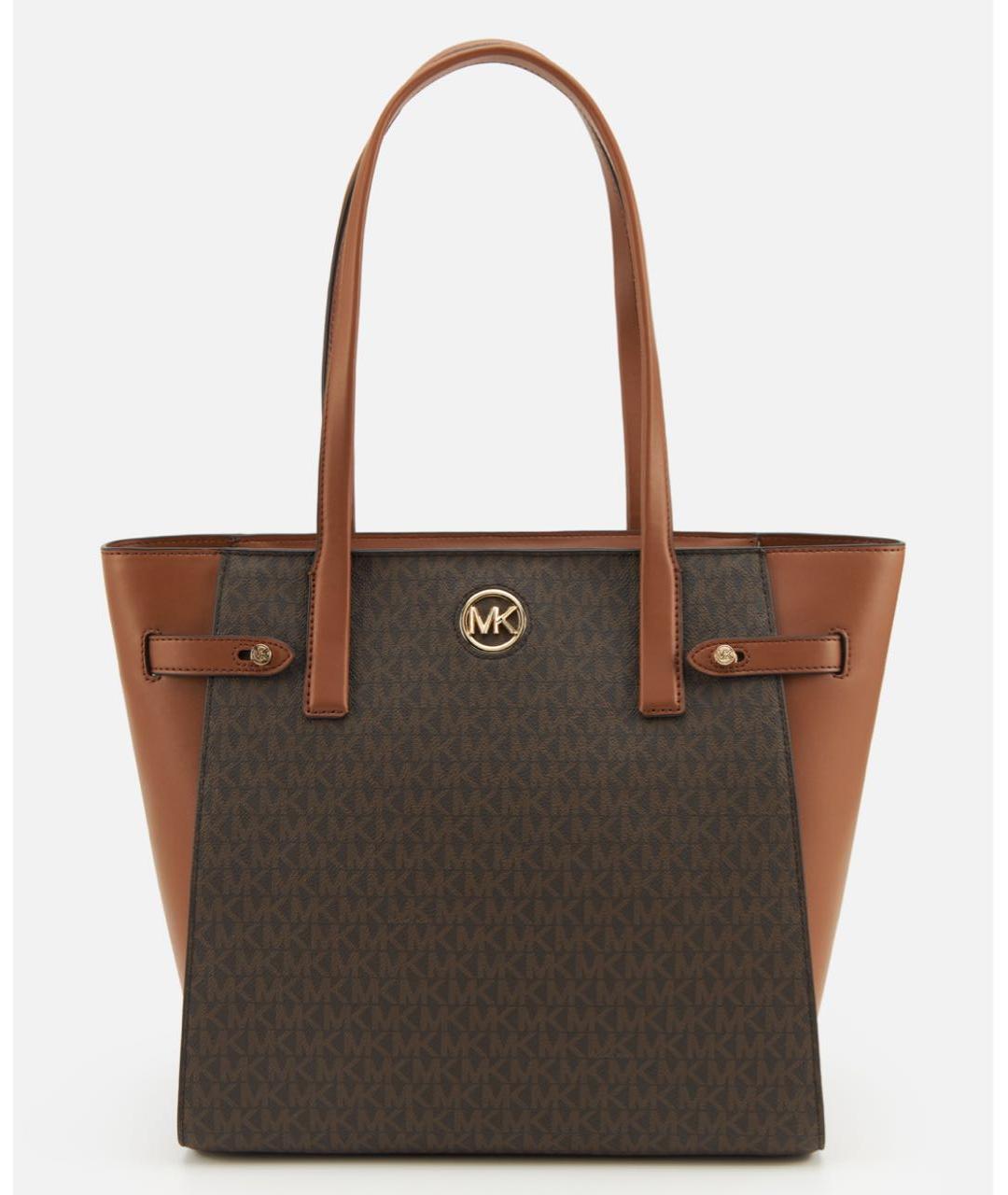 MICHAEL KORS Коричневая кожаная сумка тоут, фото 3
