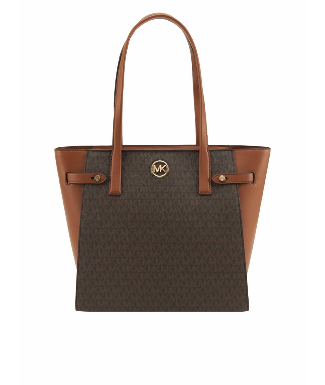 MICHAEL KORS Коричневая кожаная сумка тоут, фото 1
