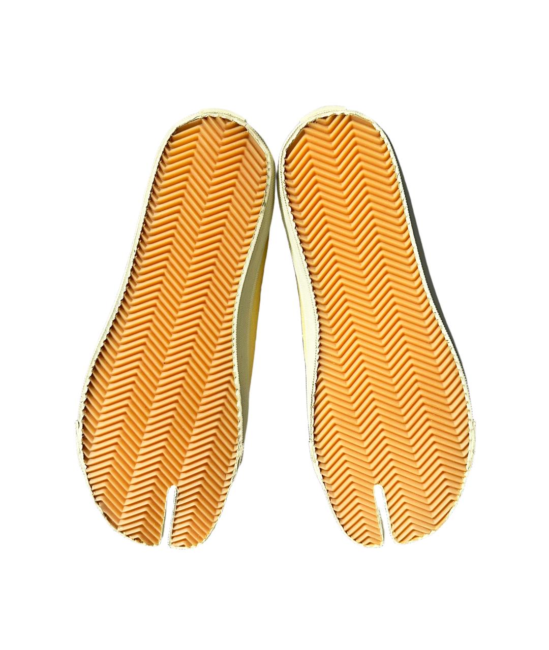 MAISON MARGIELA Желтые текстильные низкие кроссовки / кеды, фото 8