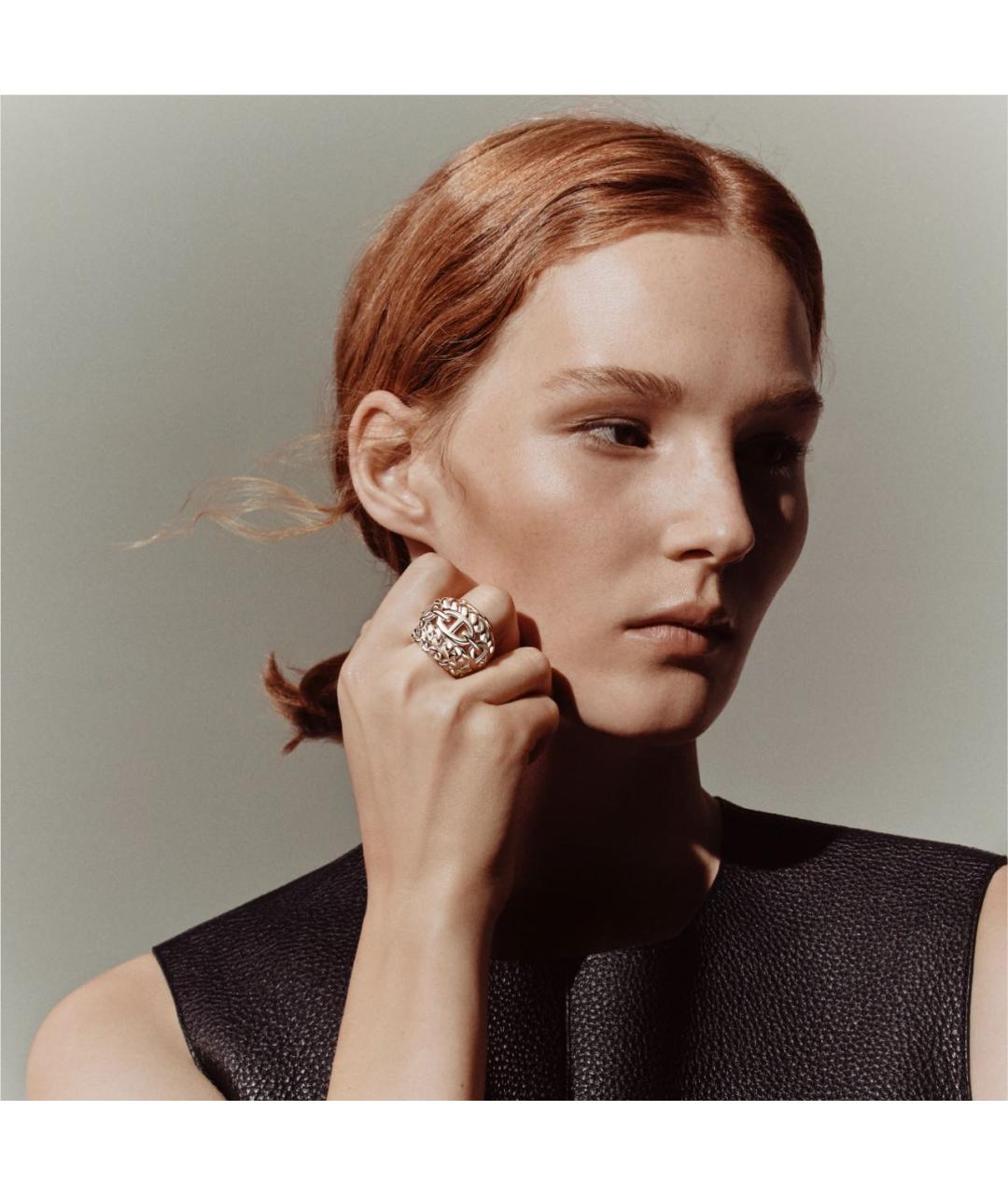 HERMES Серебряное серебряное кольцо, фото 3