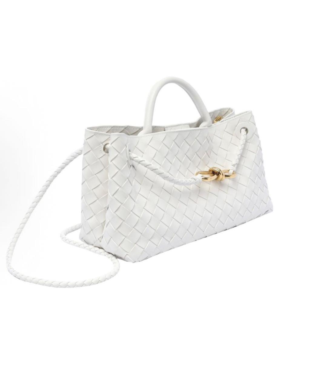 BOTTEGA VENETA Белая кожаная сумка тоут, фото 2