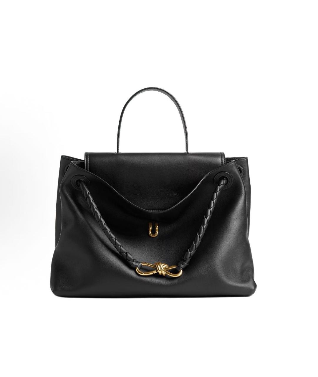 BOTTEGA VENETA Черная кожаная сумка тоут, фото 2