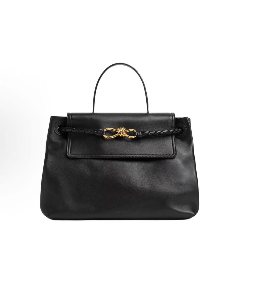 BOTTEGA VENETA Черная кожаная сумка тоут, фото 6