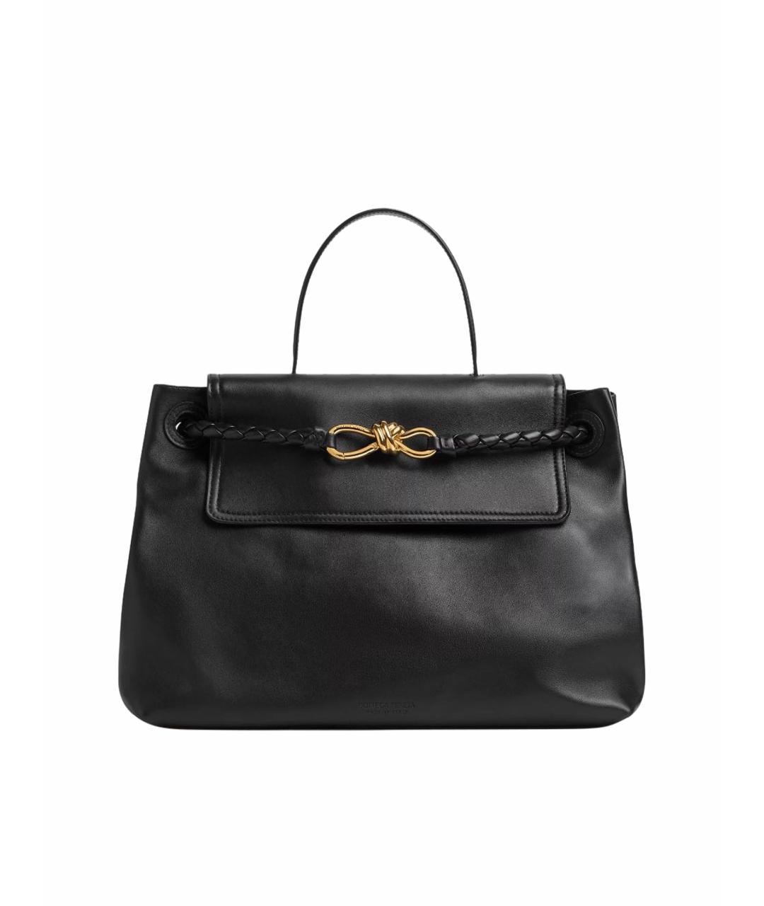 BOTTEGA VENETA Черная кожаная сумка тоут, фото 1
