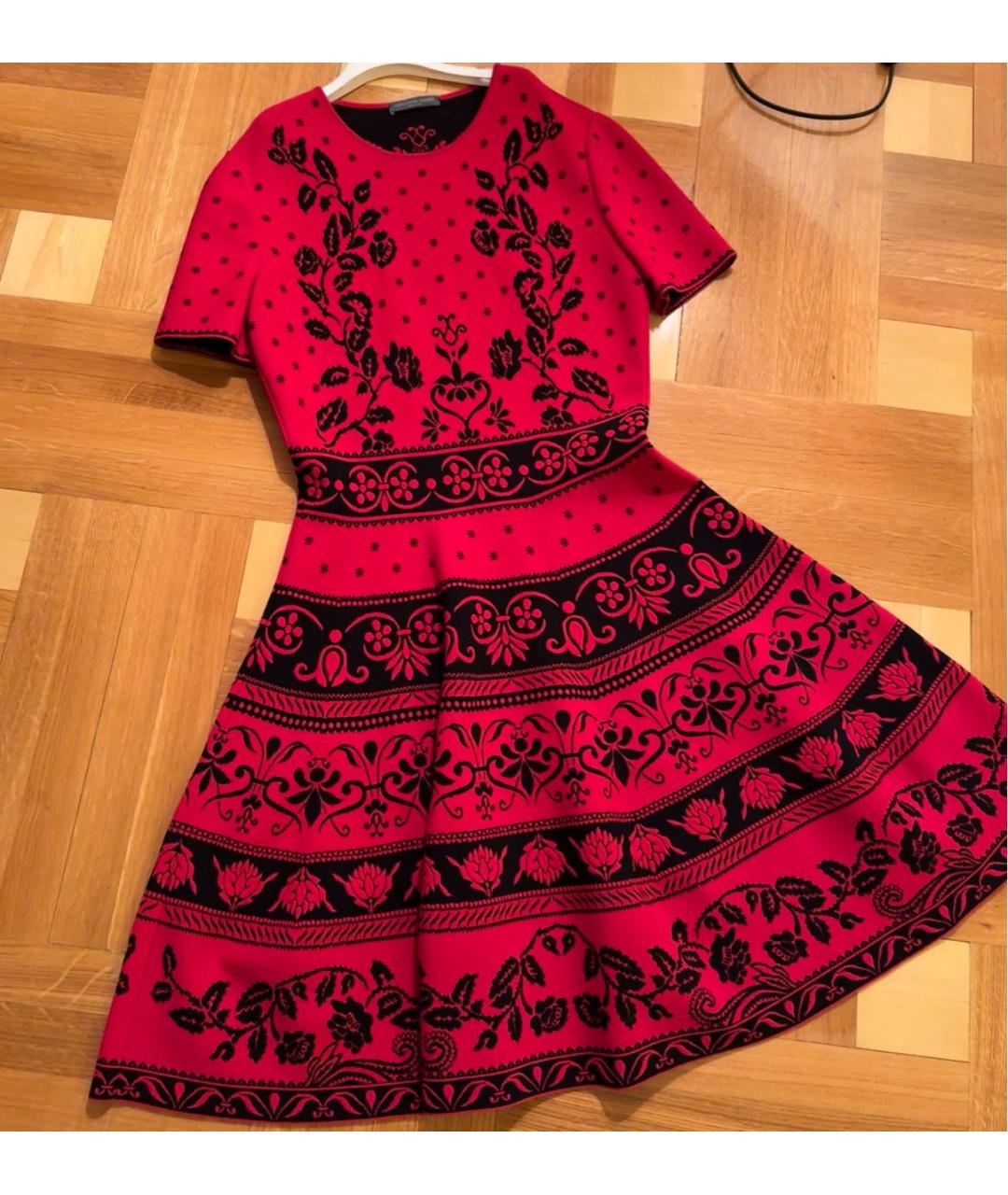 ALEXANDER MCQUEEN Красное повседневное платье, фото 3