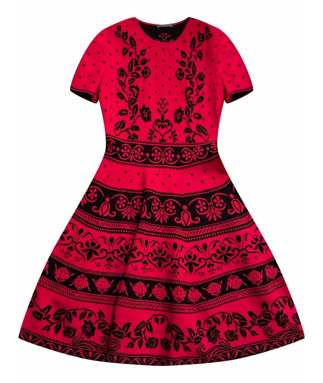 ALEXANDER MCQUEEN Красное повседневное платье, фото 1