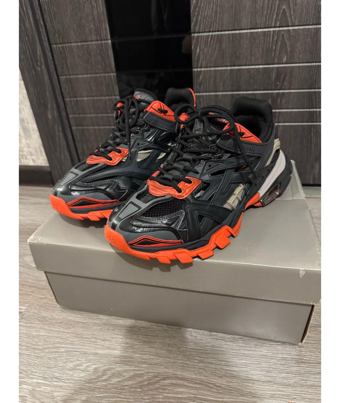 BALENCIAGA Черные низкие кроссовки / кеды из искусственной кожи, фото 2