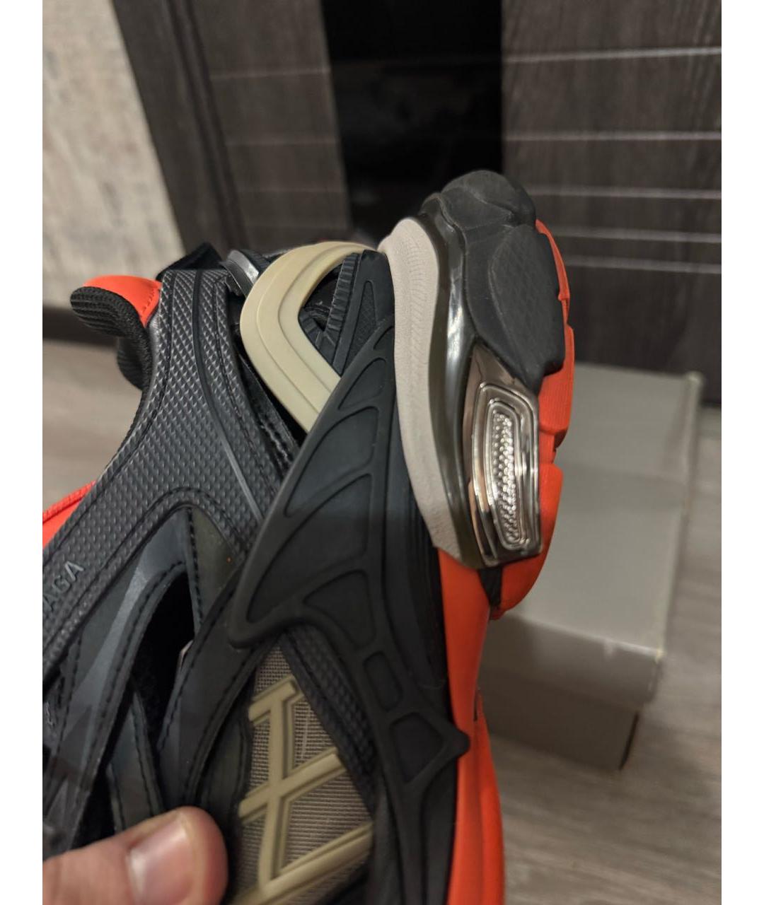 BALENCIAGA Черные низкие кроссовки / кеды из искусственной кожи, фото 3