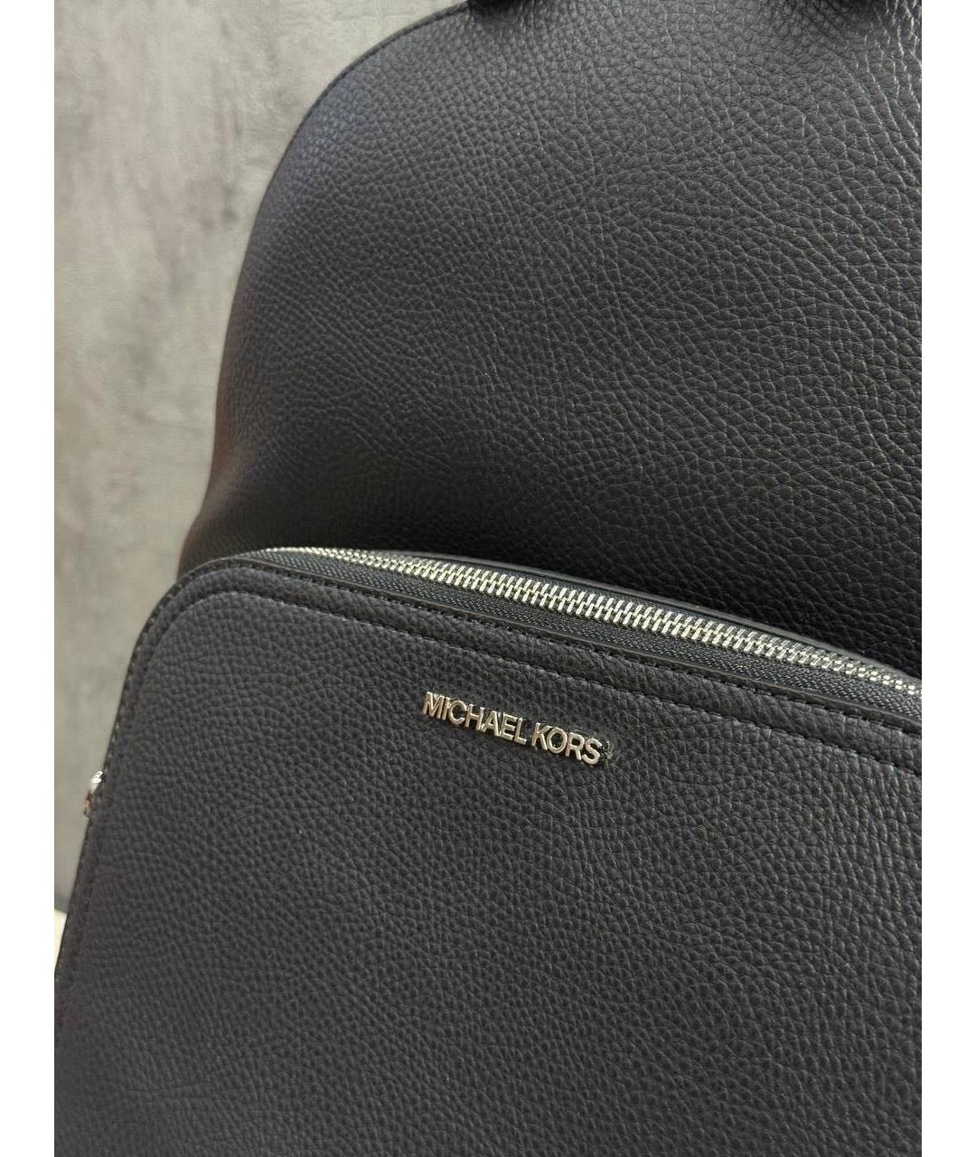 MICHAEL KORS Черный кожаный рюкзак, фото 3