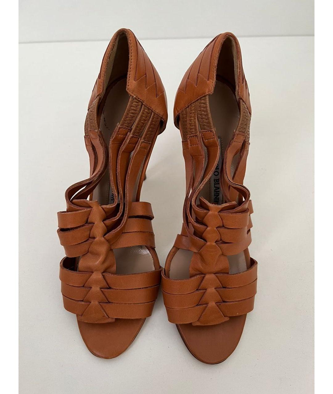 MANOLO BLAHNIK Кожаные босоножки, фото 2