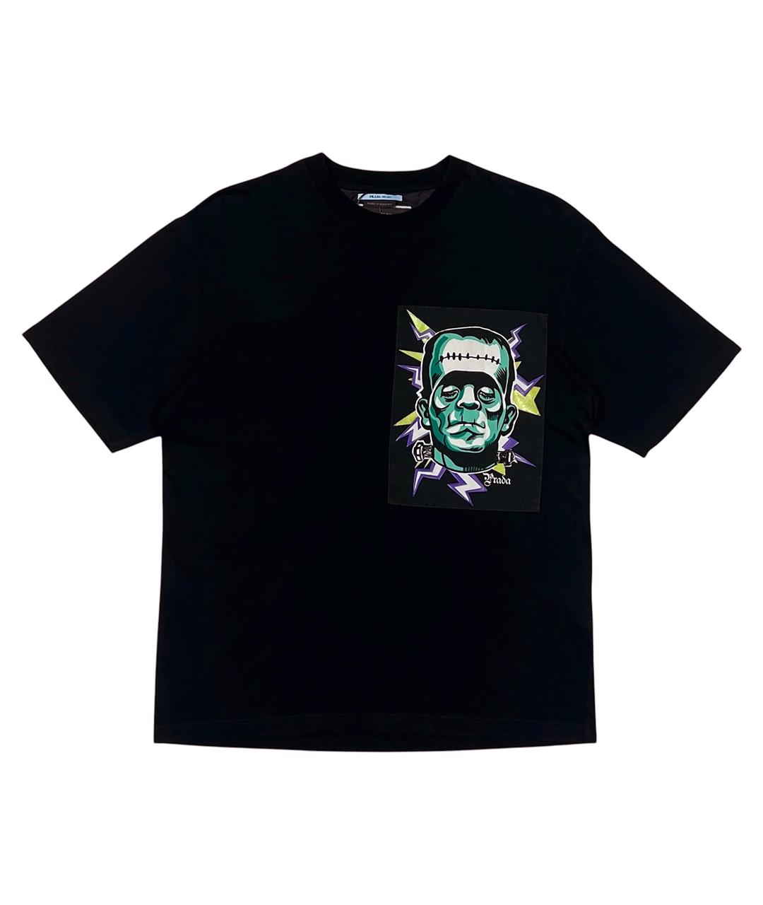 PRADA Черная хлопковая футболка, фото 1