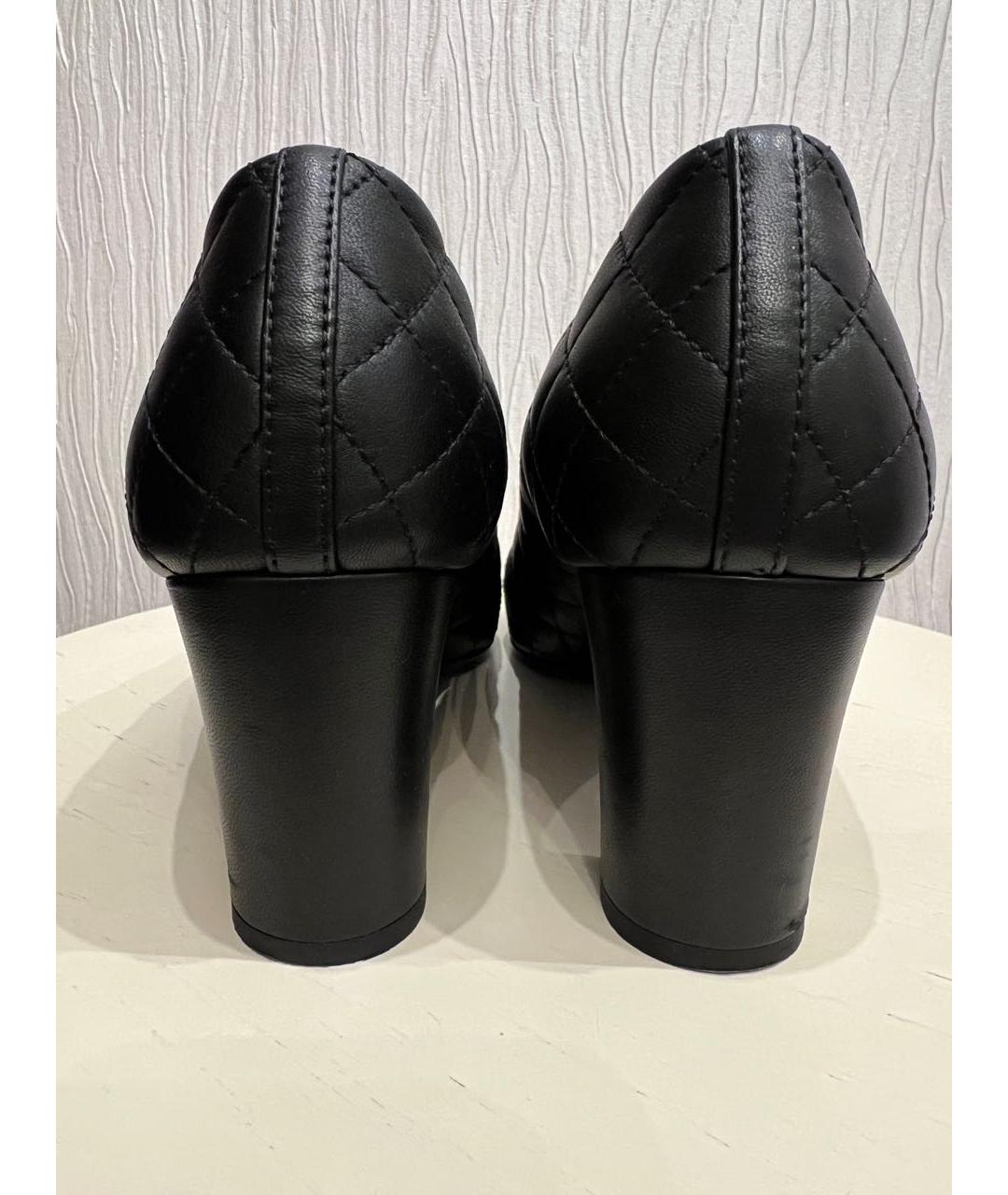 CHANEL Черные кожаные туфли, фото 2