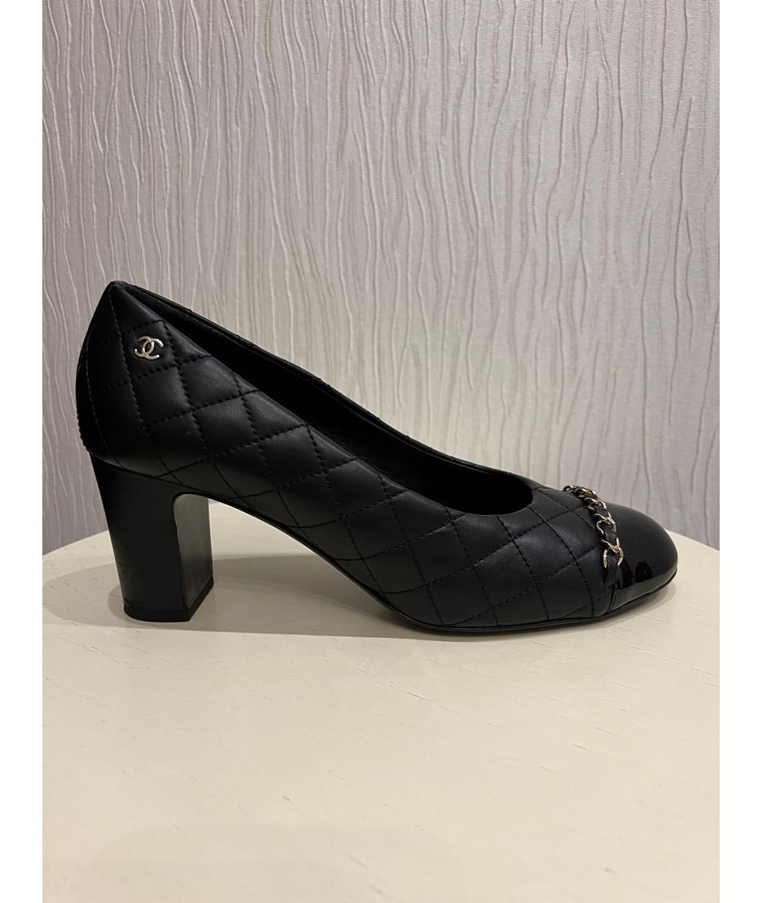 CHANEL Черные кожаные туфли, фото 7
