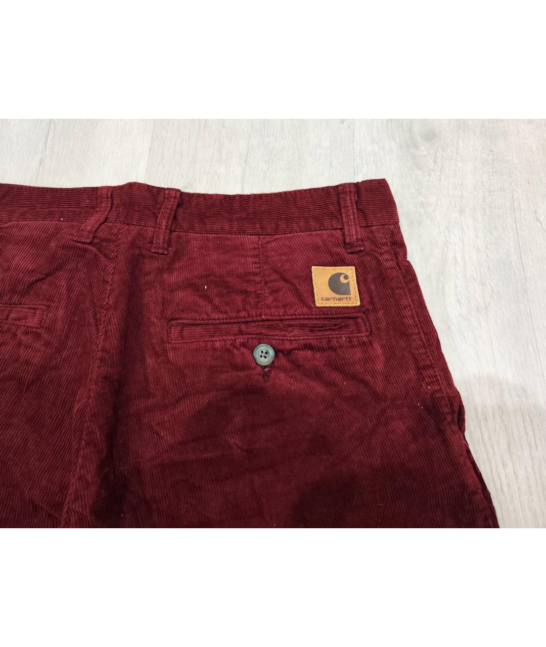 CARHARTT Бордовые хлопковые повседневные брюки, фото 4