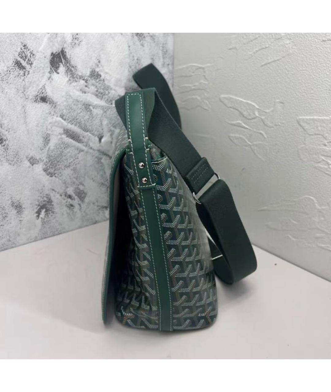 GOYARD Зеленая кожаная сумка через плечо, фото 2