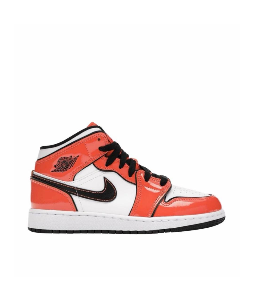 NIKE Оранжевое кожаные кроссовки, фото 6