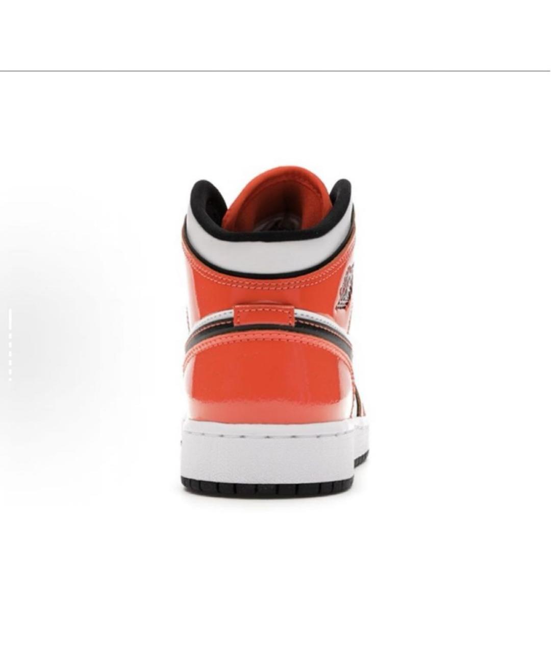 NIKE Оранжевое кожаные кроссовки, фото 4