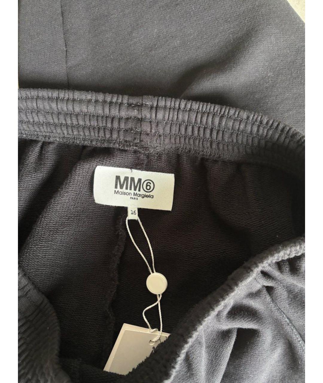 MM6 MAISON MARGIELA Черные хлопковые брюки и шорты, фото 4