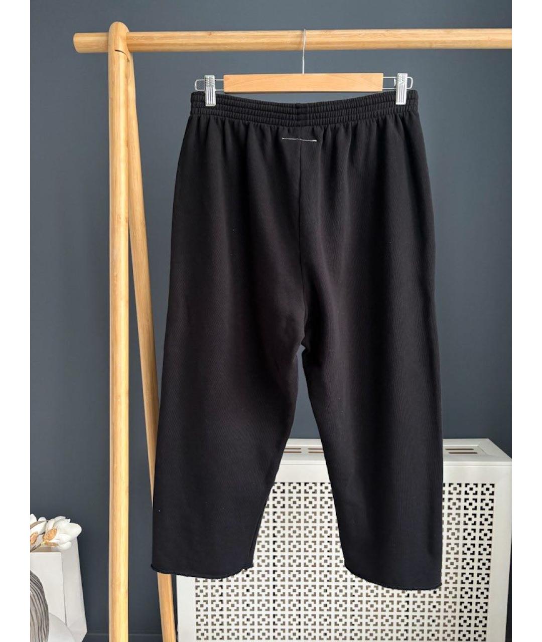 MM6 MAISON MARGIELA Черные хлопковые брюки и шорты, фото 2