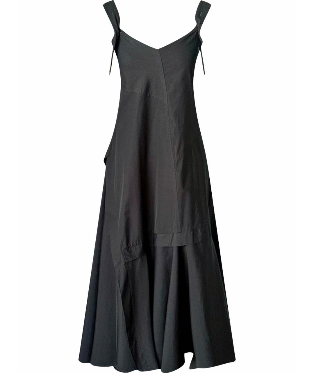 SPORTMAX Черный хлопковый сарафан, фото 1