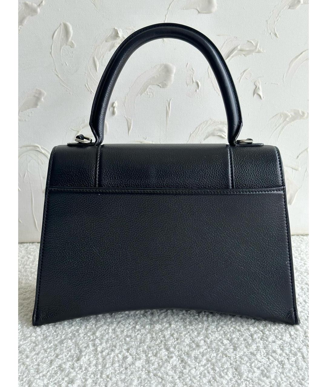 BALENCIAGA Черная кожаная сумка с короткими ручками, фото 5