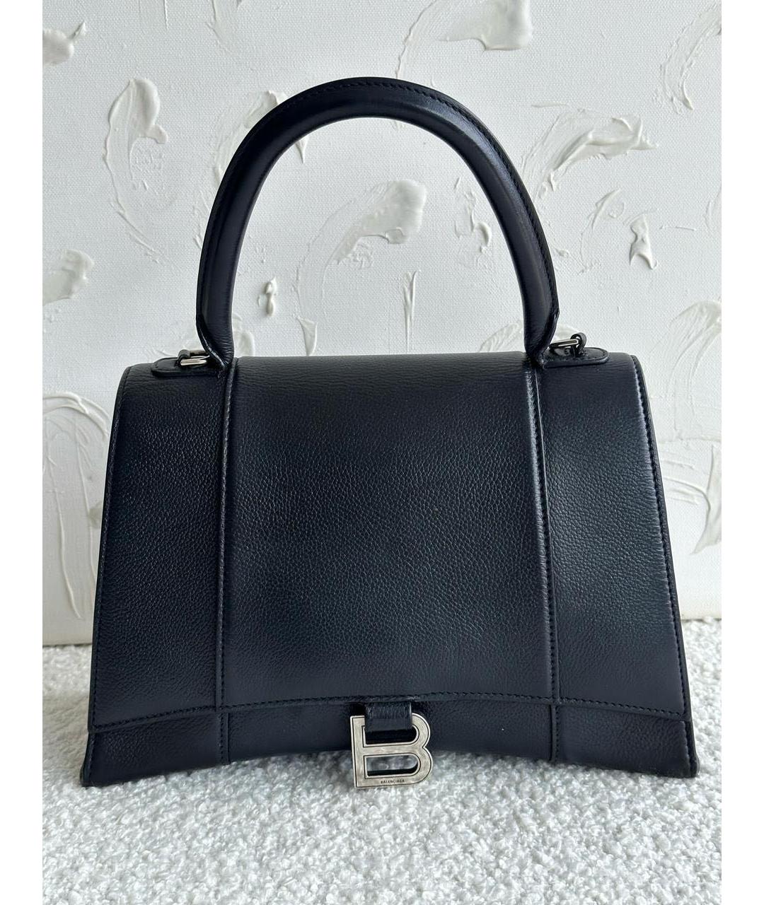 BALENCIAGA Черная кожаная сумка с короткими ручками, фото 9