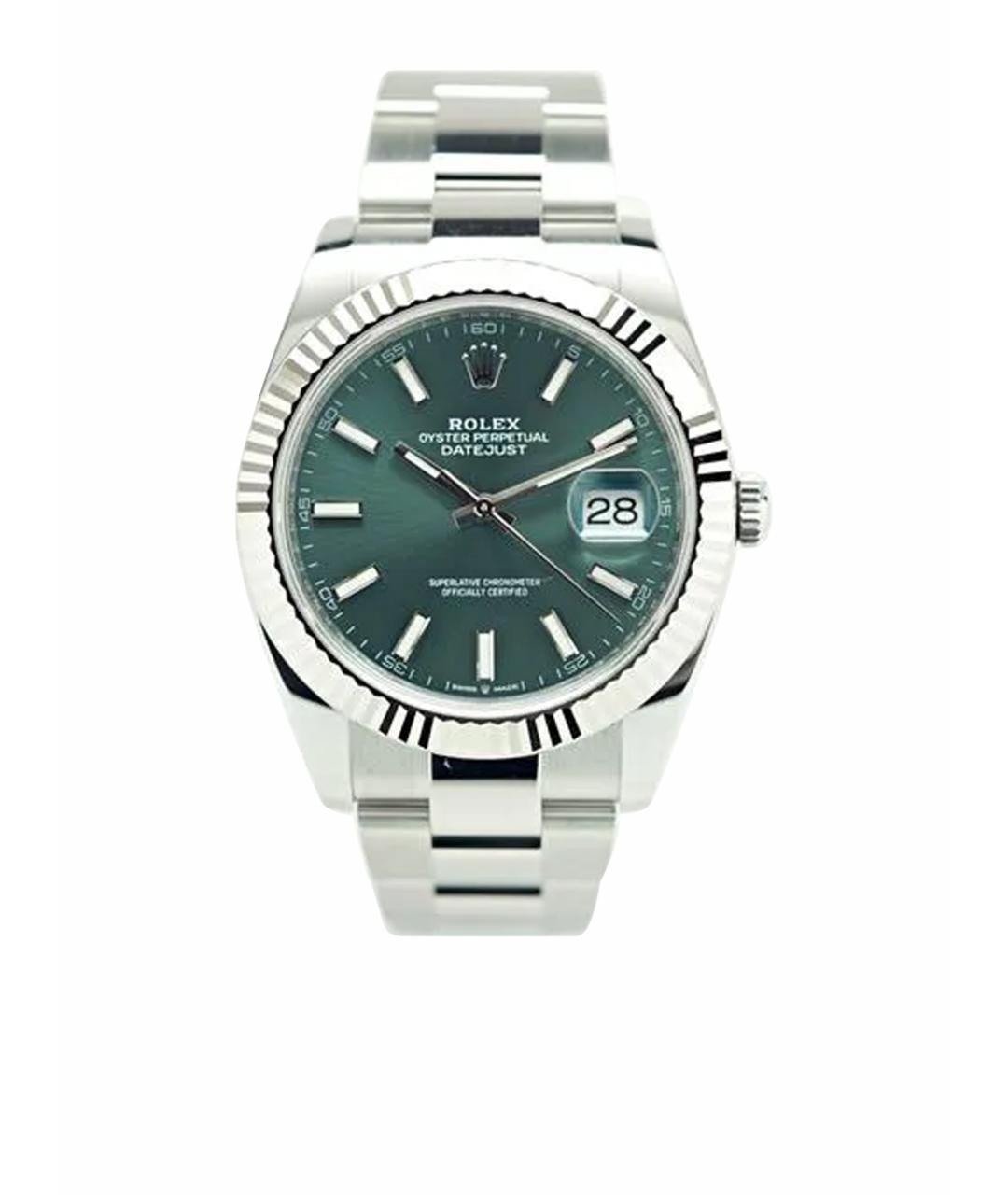 ROLEX Зеленые часы из белого золота, фото 1