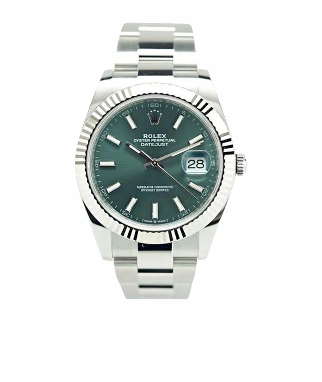 ROLEX Зеленые часы из белого золота, фото 9
