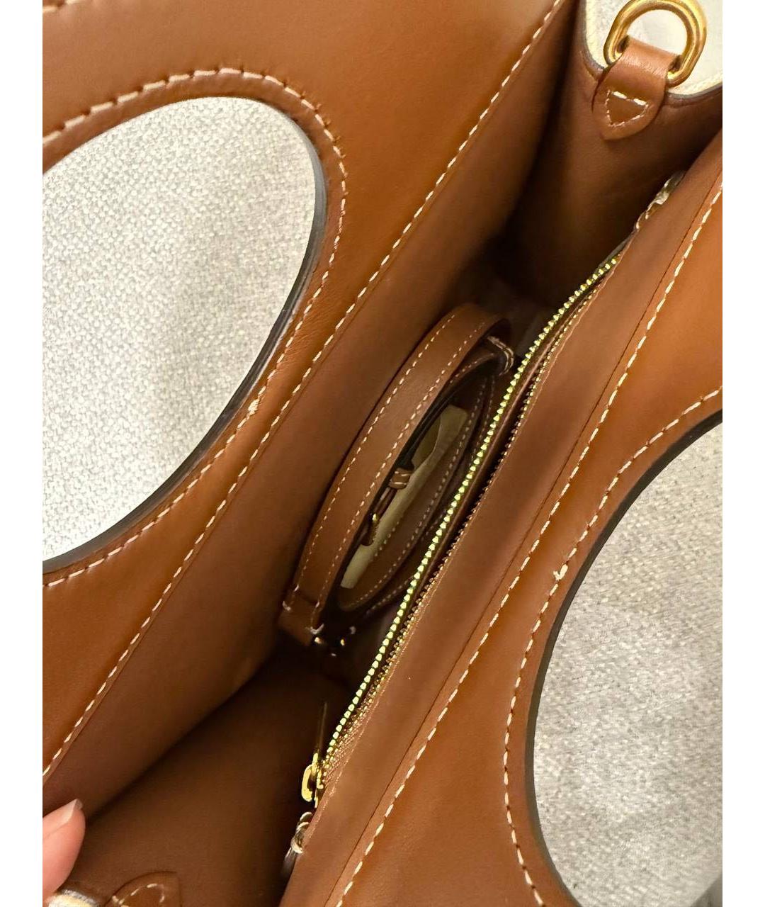 BURBERRY Коричневая хлопковая сумка через плечо, фото 4