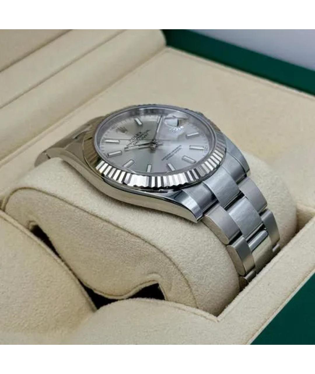 ROLEX Серебряные часы из белого золота, фото 6