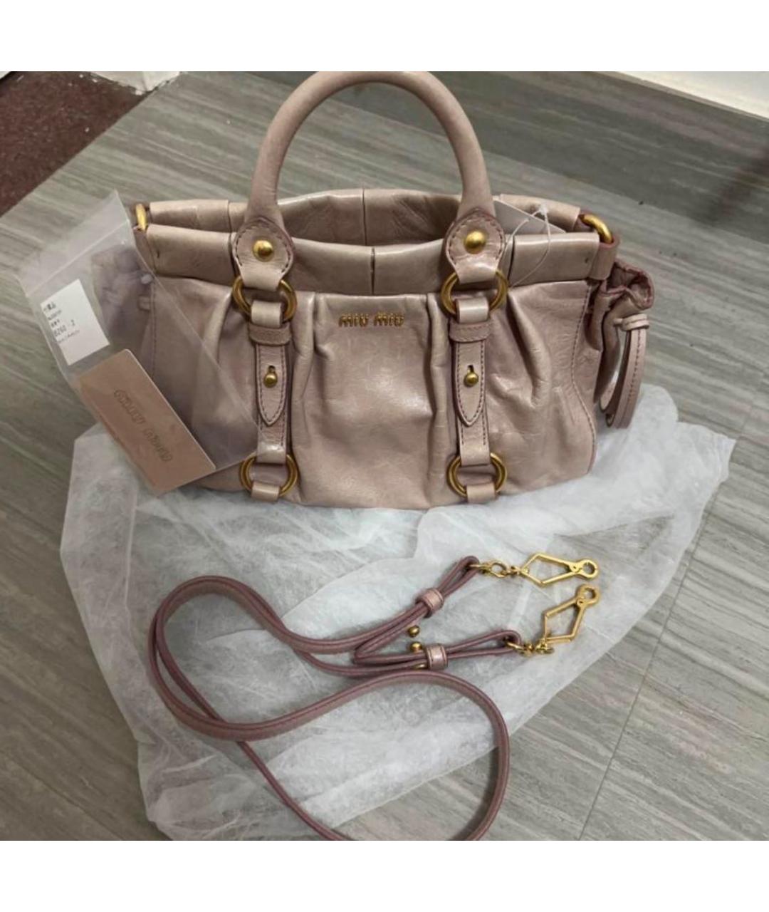 MIU MIU Розовая сумка с короткими ручками, фото 6