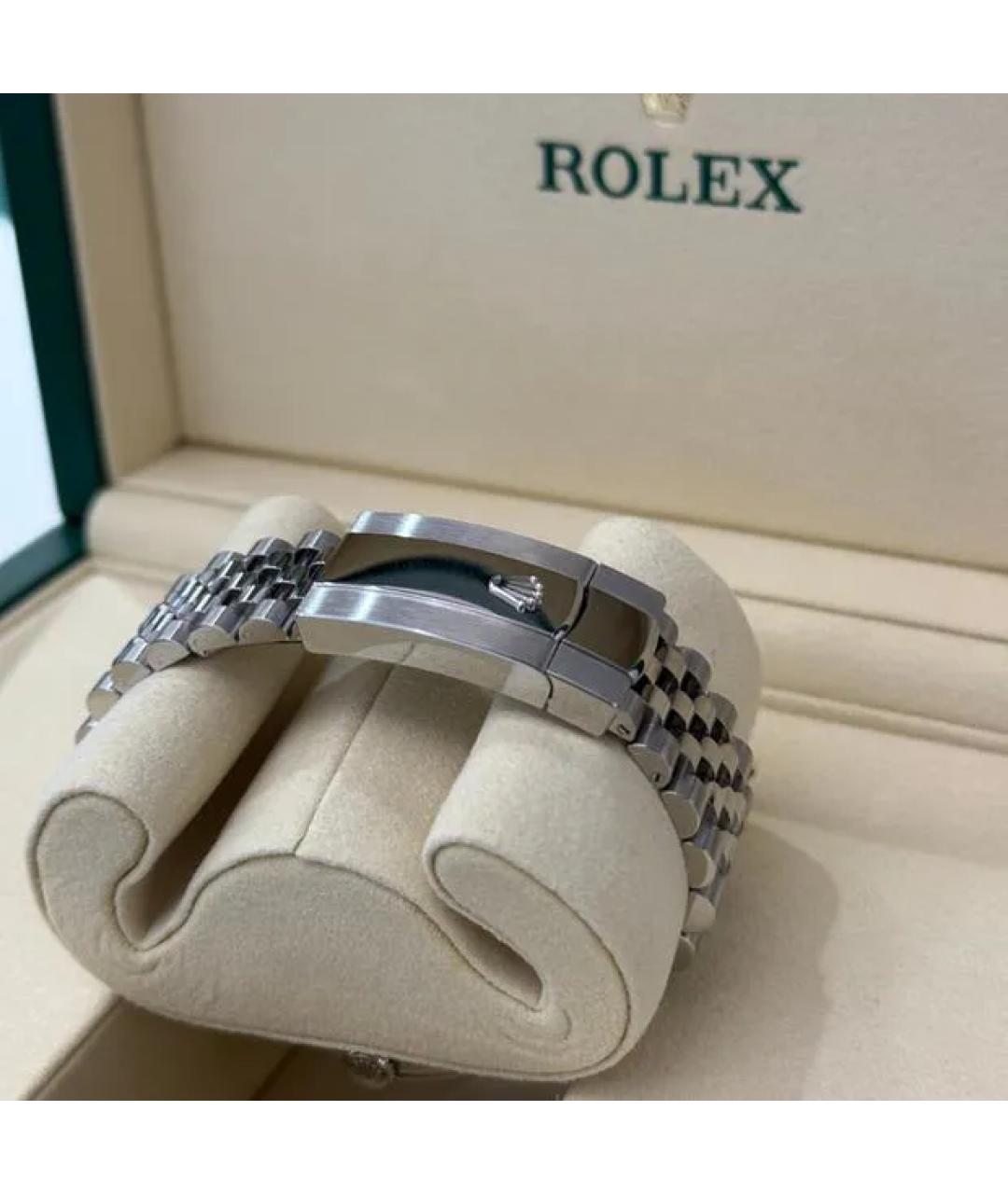 ROLEX Синие часы из белого золота, фото 4