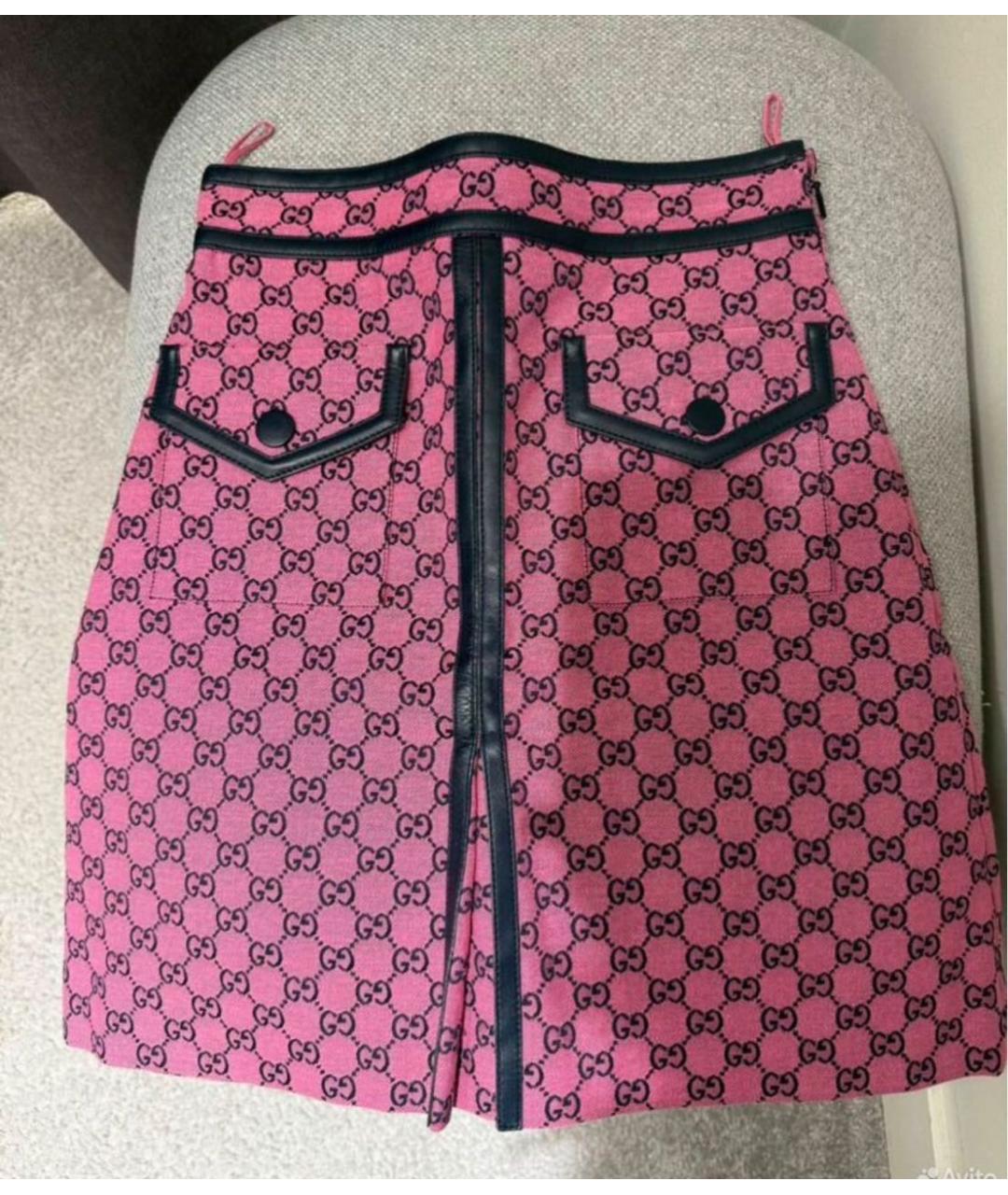 GUCCI Розовый хлопковый костюм с юбками, фото 2