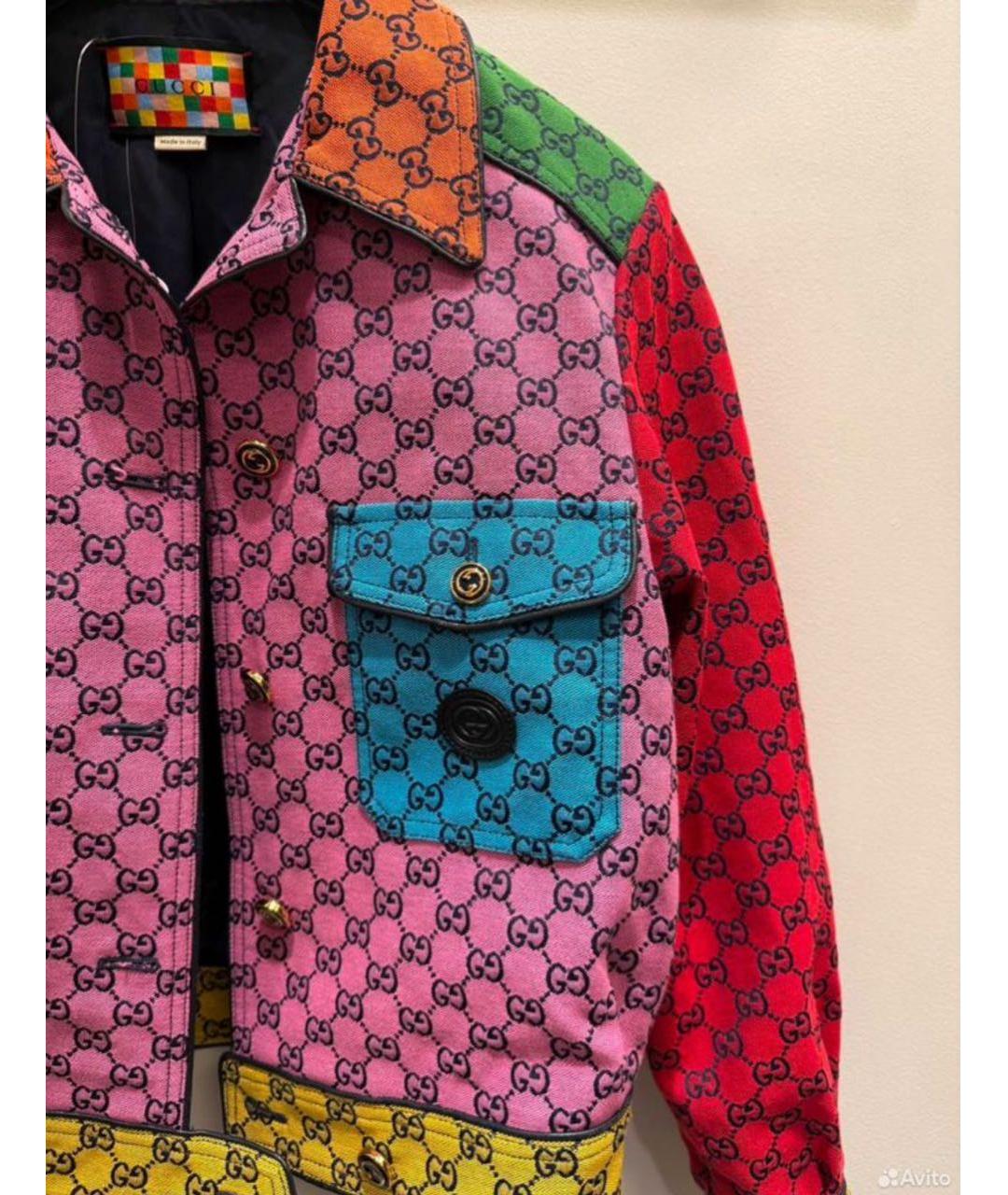 GUCCI Розовый хлопковый костюм с юбками, фото 3