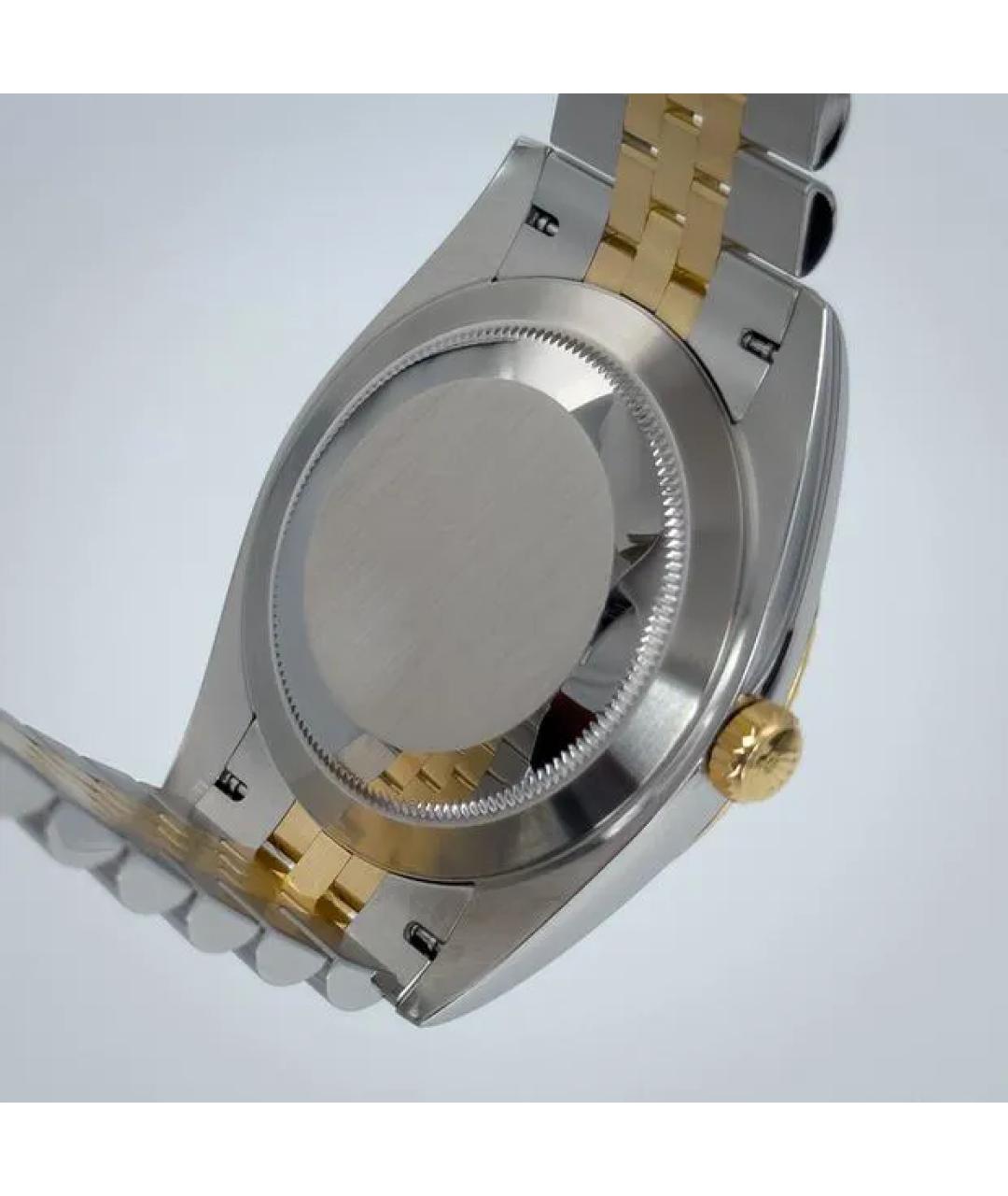 ROLEX Черные часы из желтого золота, фото 5