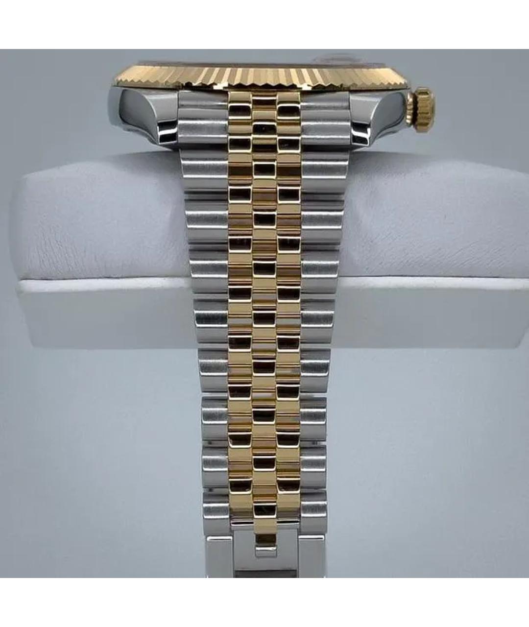 ROLEX Черные часы из желтого золота, фото 8