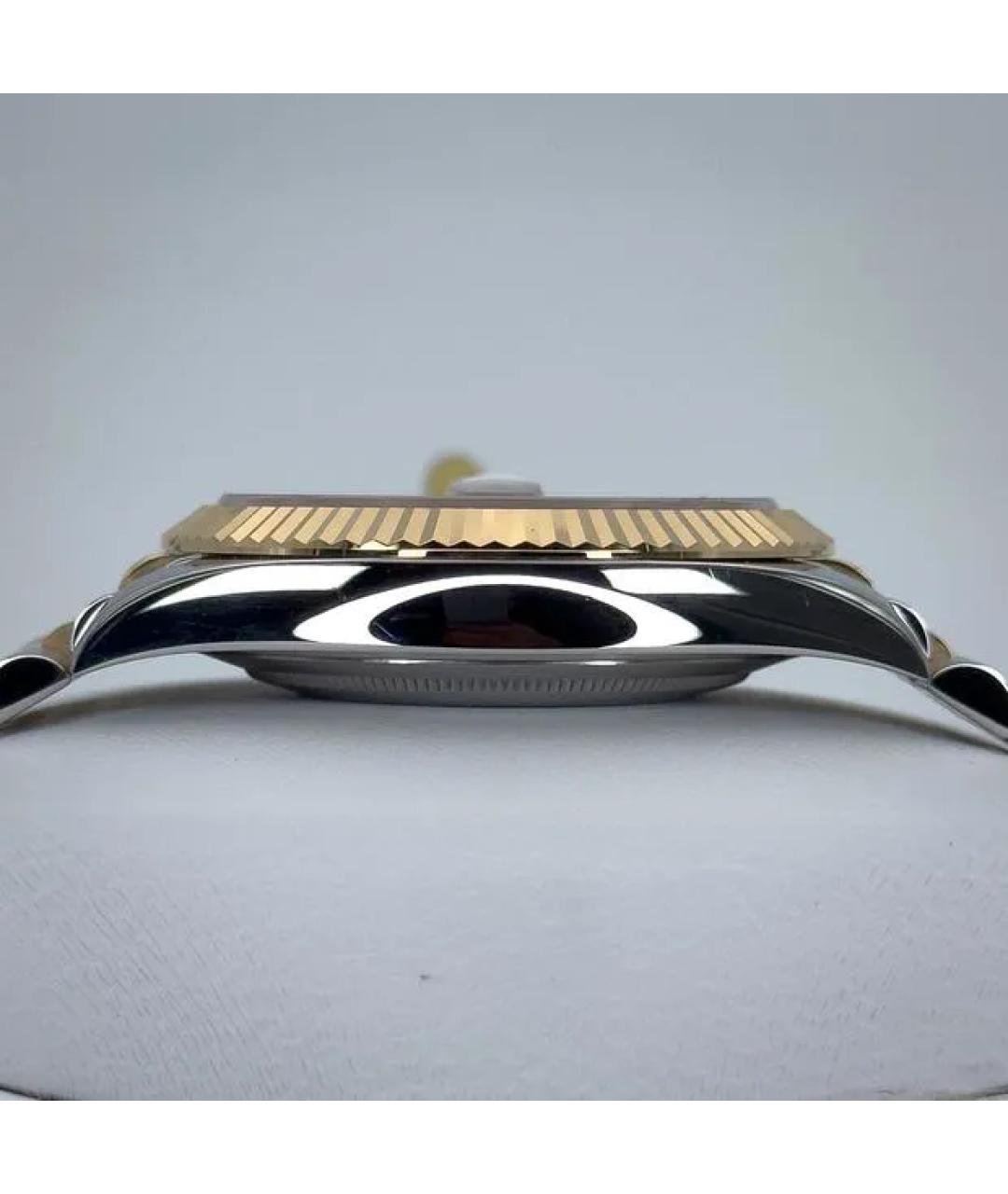 ROLEX Черные часы из желтого золота, фото 7