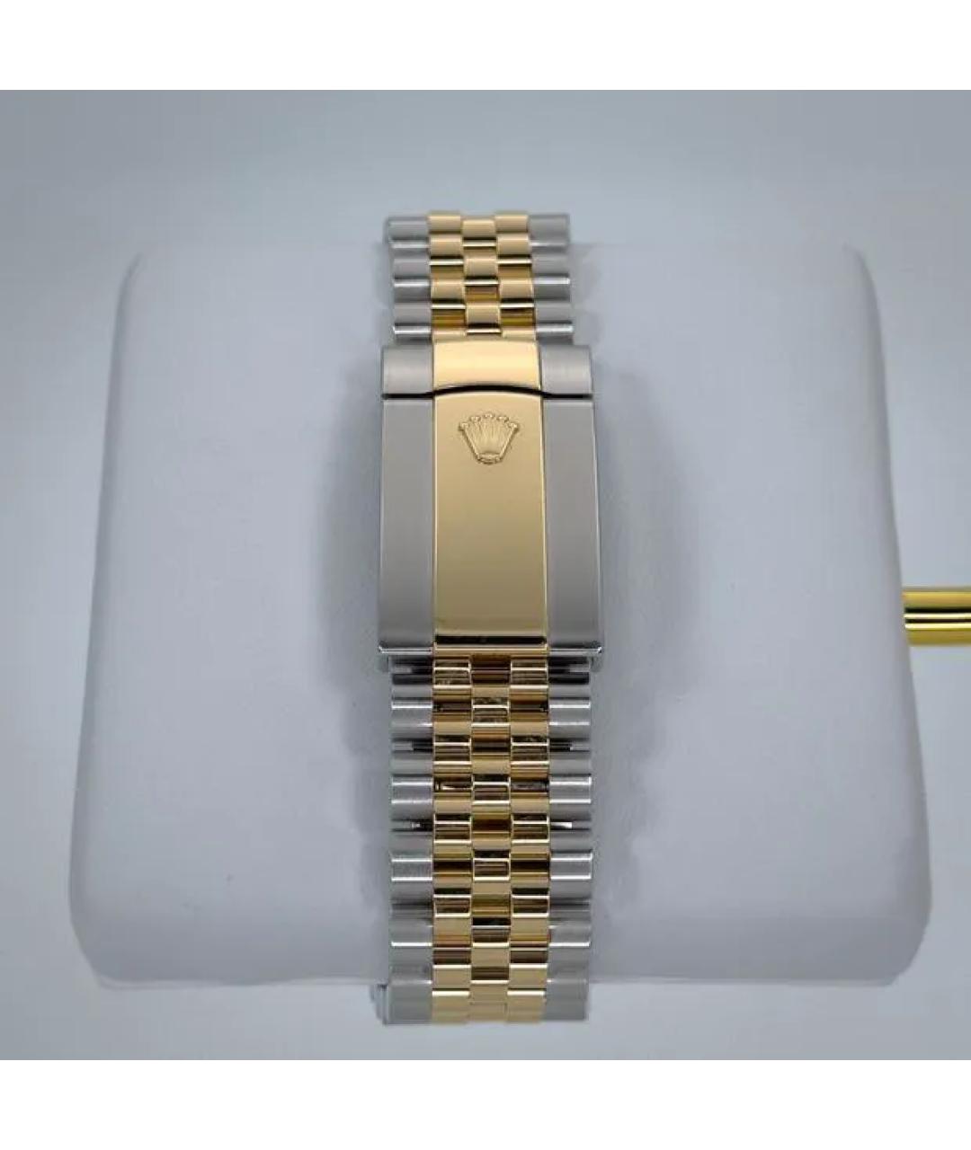 ROLEX Черные часы из желтого золота, фото 9