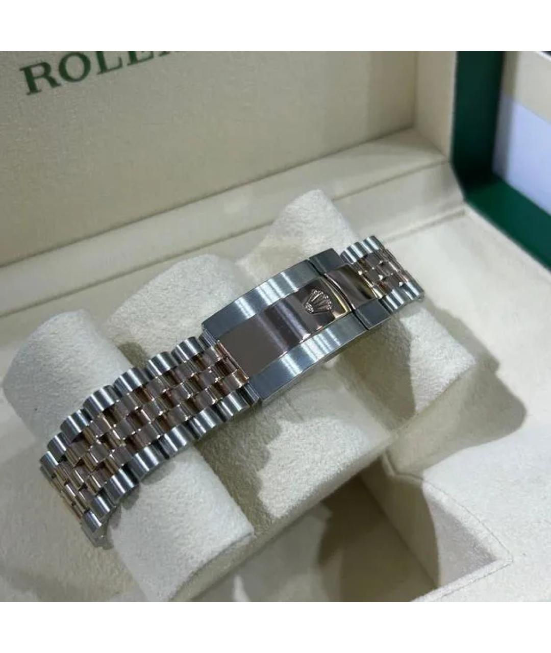 ROLEX Серые часы из розового золота, фото 4