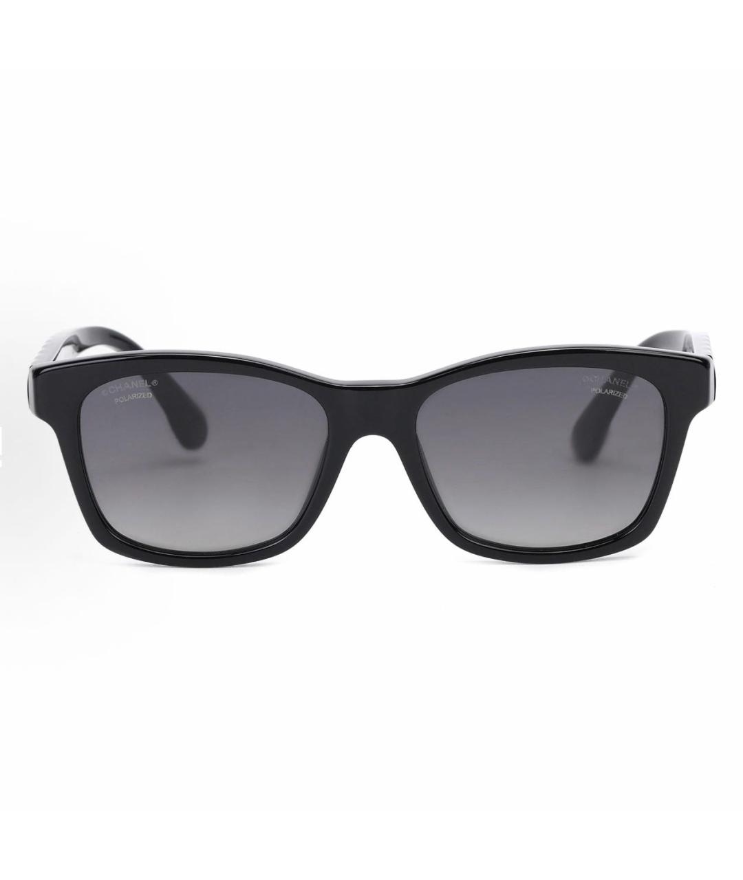 CHANEL Черные пластиковые солнцезащитные очки, фото 2