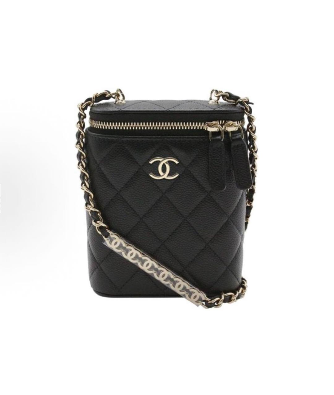 CHANEL Черная кожаная сумка через плечо, фото 6