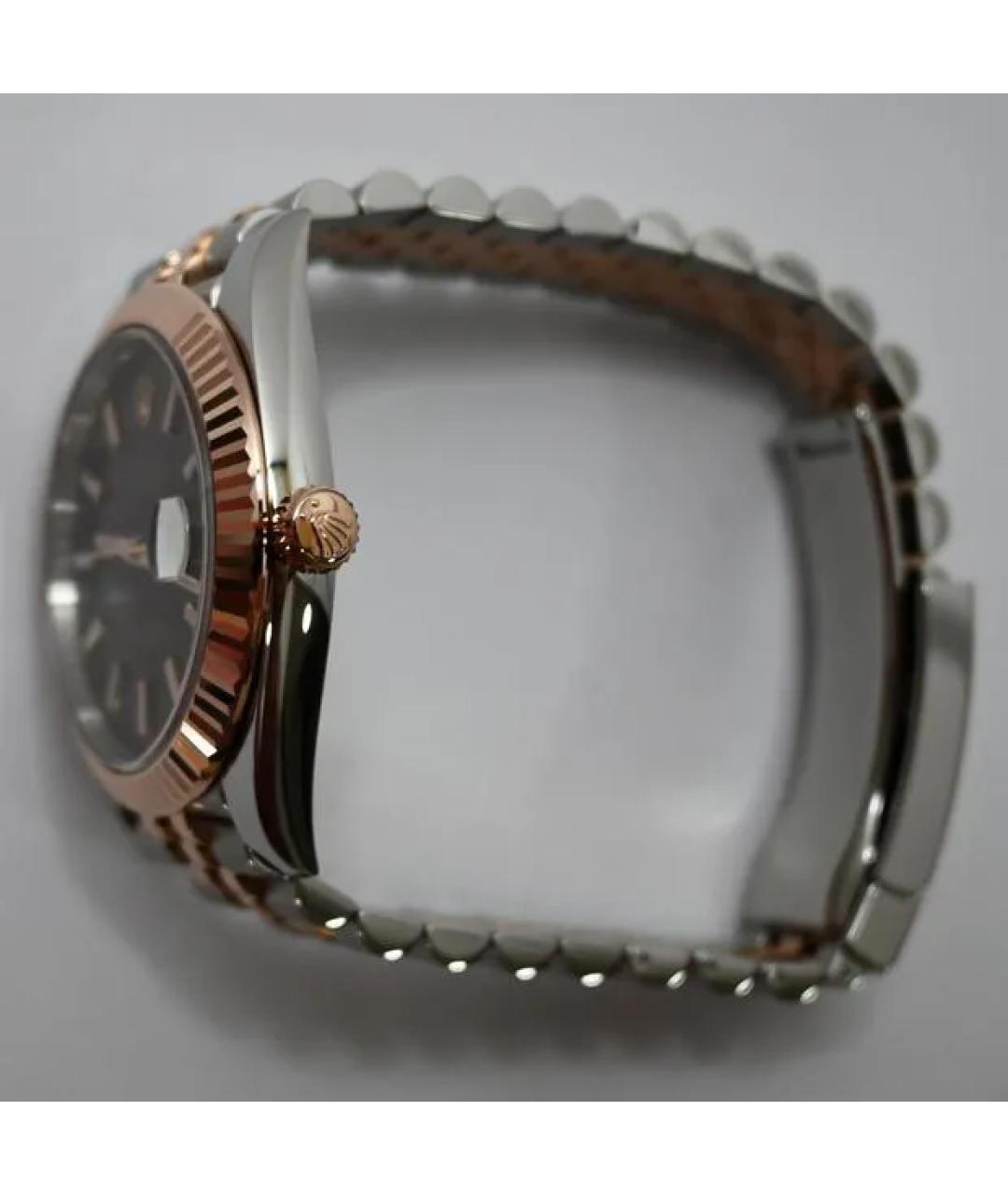 ROLEX Коричневые часы из розового золота, фото 3