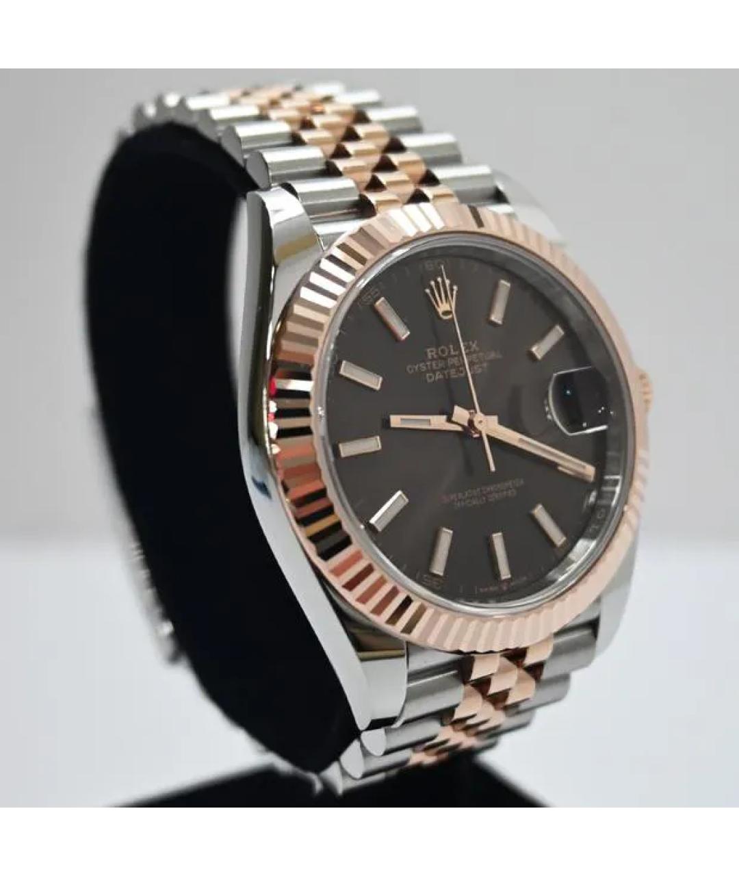 ROLEX Коричневые часы из розового золота, фото 5