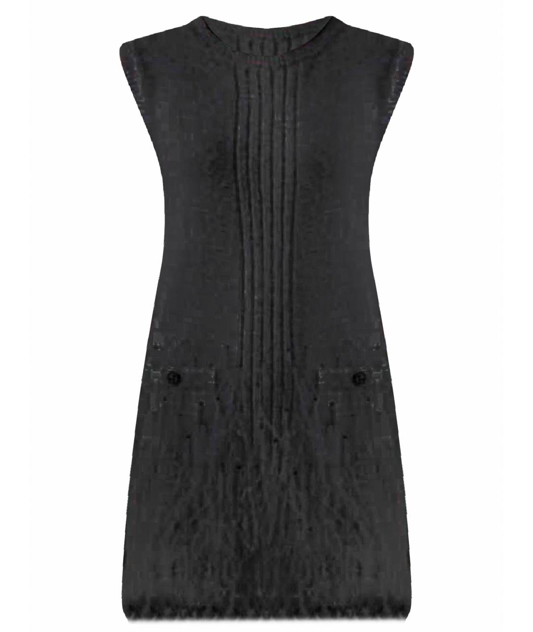 CHANEL Черное хлопковое коктейльное платье, фото 1