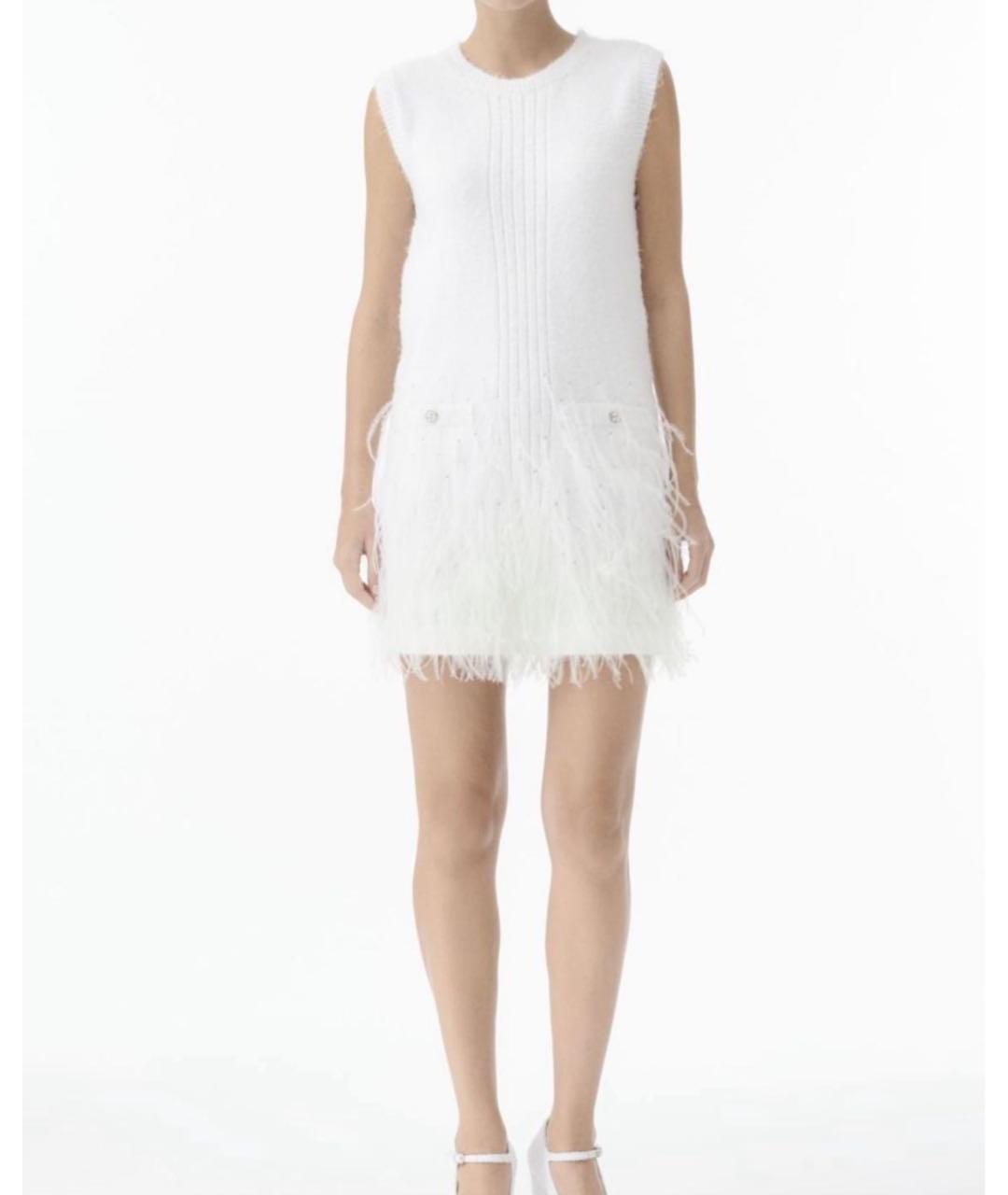 CHANEL Белое хлопковое коктейльное платье, фото 3