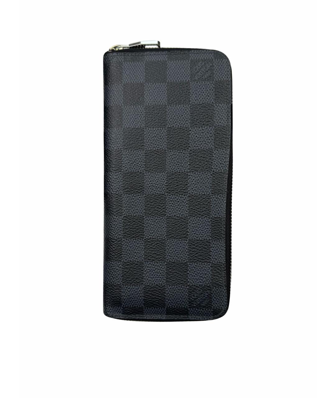 LOUIS VUITTON Темно-синий кожаный кошелек, фото 1